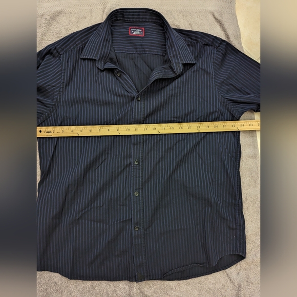 UNTUCKit Button Up Shirt Men's Long Sleeve XL Blue Stripes - Picture 3 of 5
